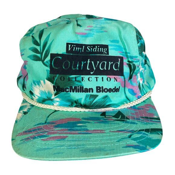 Vintage 1990 MacMillan Bloedel Floral Courtyard Snapback Hat Made in Taiwan - Picture 2 of 13